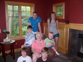 Mom with grandkids